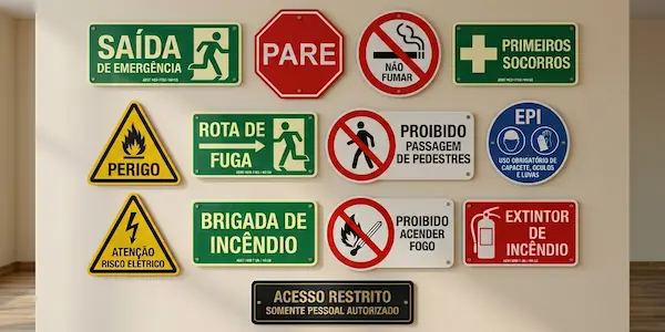 Placas e Sinalização